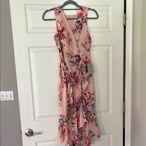 Eliza J Pink Satin Dress with Elegant Sheen